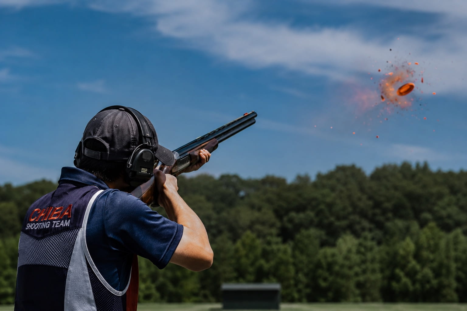 クレー射撃の様子